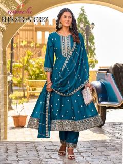 Aanchi plus strawberry 3pcs kurtis wholesale shop in pune - wholesale export